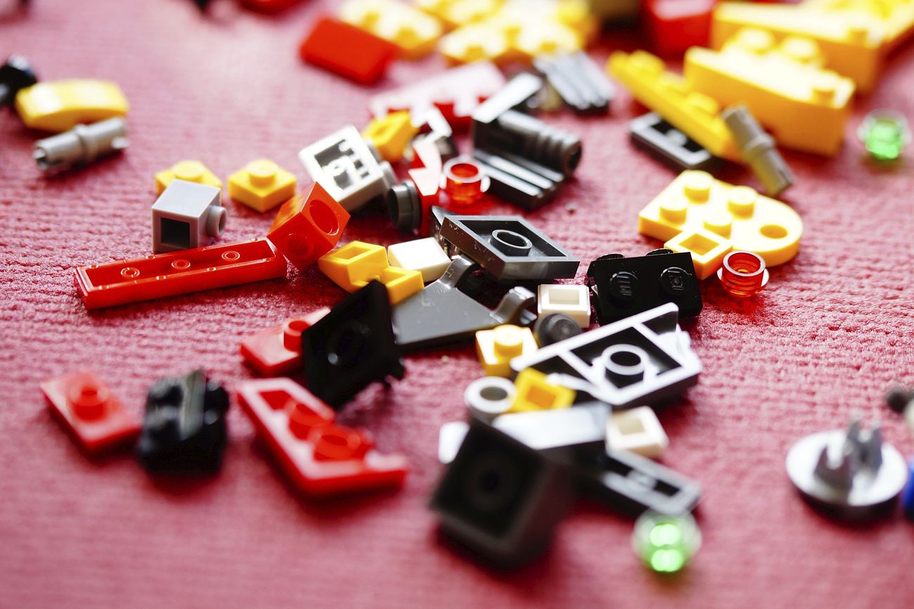 Lego blocks close up